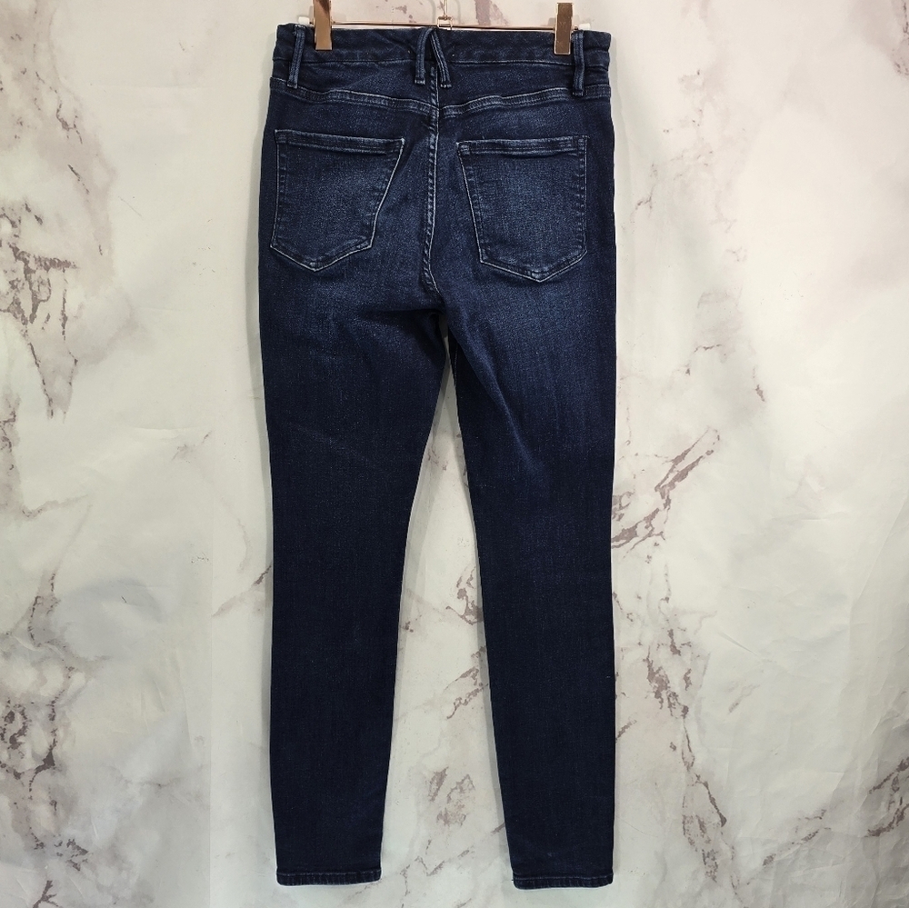 Good American Jeans Womens 4 27 High Rise Good Legs Denim Dark Wash Skinny